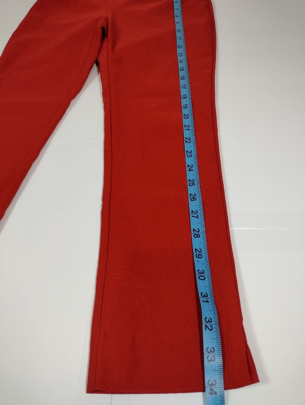 Chico's Slim Ponte Pants in Bright Red Stretchy (00P) - Picture 8 of 14